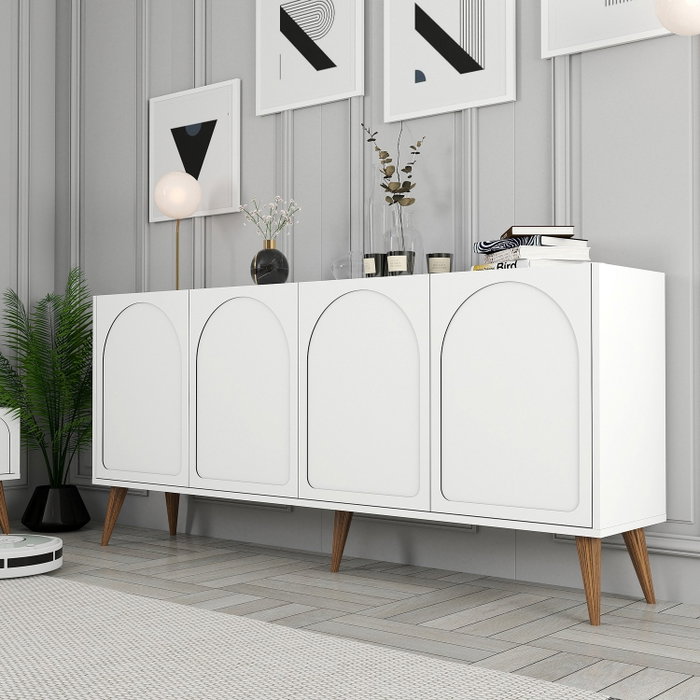 Hanah Home Lyon 81 Consola Blanco y Nogal Hanah Home Lyon 81 Consola Blanco y Nogal